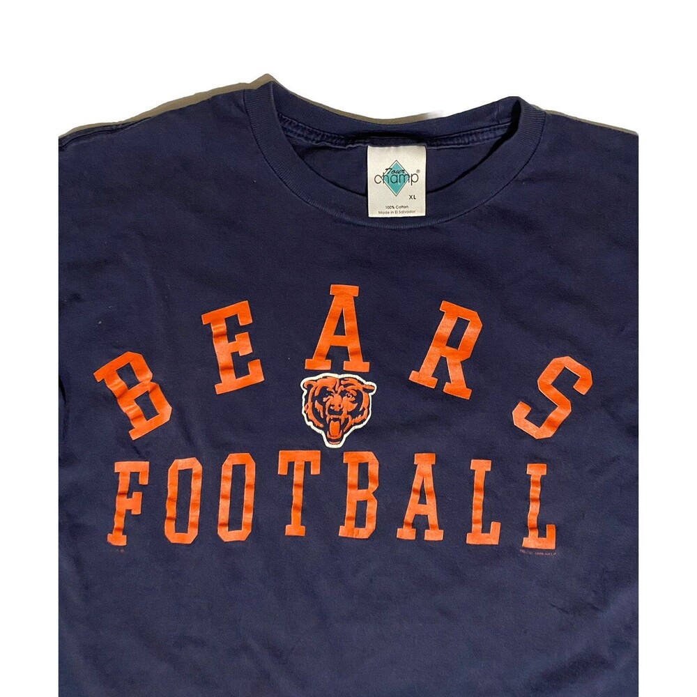 Chicago Bears Mens XL NFL Football Graphic T Shirt Double Sided Navy Logo Tee